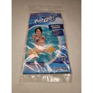 H2O Go! Inflatable Swim Armbands Ages 3-6 Yellow Dolphin Design From Bestway